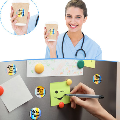 1000 Pcs Kudos Appreciation Stickers Retro You are Awesome Thanks for Being Amazing You Make a Difference Envelope Seals for Graduation Employees Nurses Teacher Appreciation(Holographic)