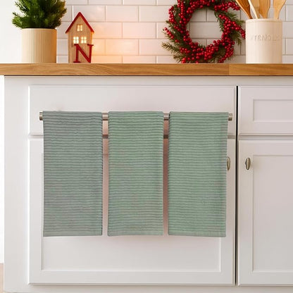 Serafina Home Sage Green Kitchen Dish Towels 100% Cotton Cloth Soft Cleaning