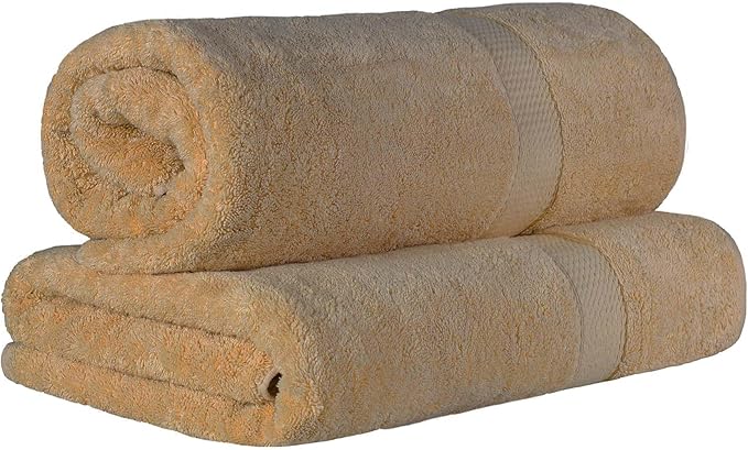 SUPERIOR Egyptian Cotton Pile Bath Sheet Set of 2, Ultra Soft Luxury Towels