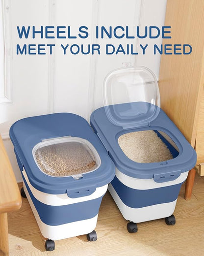 20-30 Lbs Rice Storage Container, Collapsible Food Storage Containers