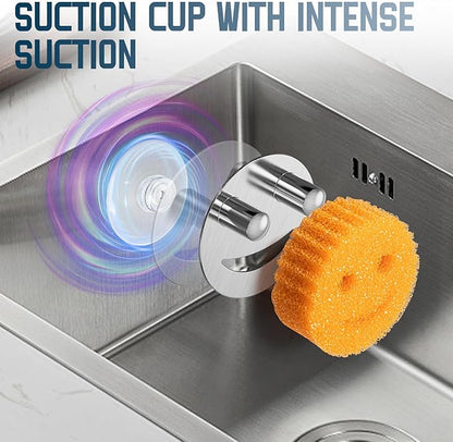 2 Pack Stainless Steel Smiley Face Dish Sponge Holder, Kitchen Accessories