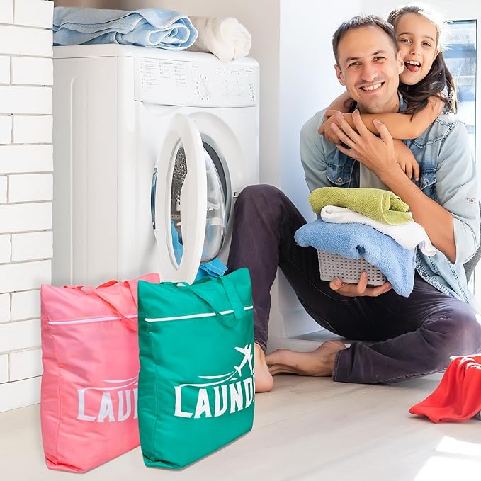 Fiodrimy 2 Pcs Large Travel Laundry Bags