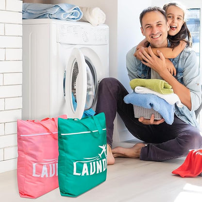 Fiodrimy 2 Pcs Large Travel Laundry Bags