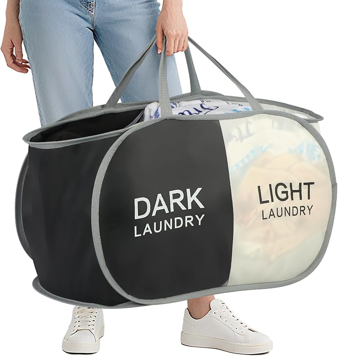 Seefoo Dual Compartment Laundry Hamper