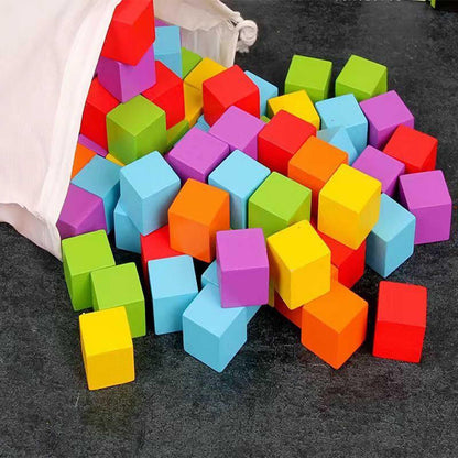HOZEON 8 PCS 3 Inch Wooden Cubes, Natural Unfinished Wood Blocks, Large Wood Square Blocks for Crafts, Painting, Puzzle Making, Decorating, DIY Projects