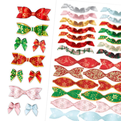 Katy Sue Christmas Flower Pots Card Making Kit. Contains 8 x 300 GSM Cards, Envelopes, 3D Die-Cut Decoupage, Paper Bows, Sticky Foam Pads & 2 Sheets of Christmas Sentiment Banners