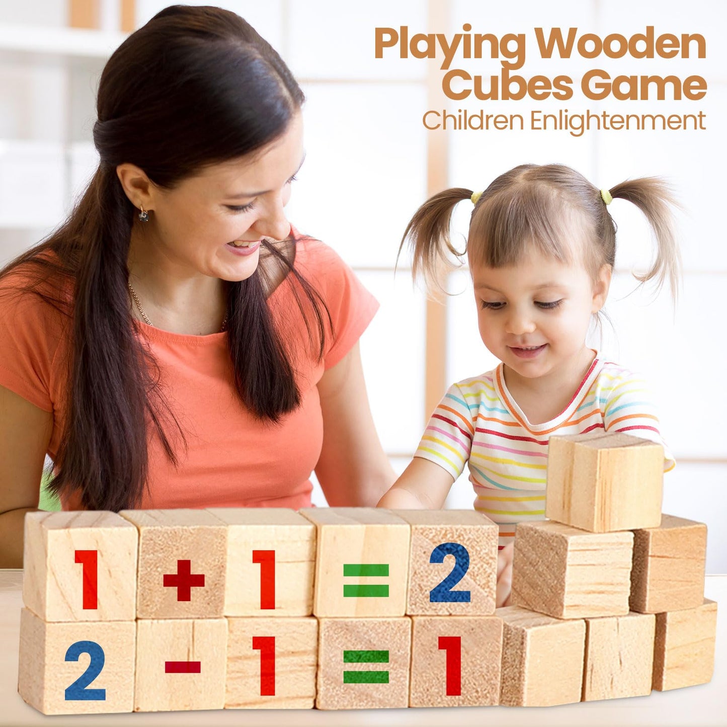 Barydat 10 Pcs 3.15 in Baby Shower Blocks to Decorate Game Large Unfinished Wooden Blocks for DIY Project Table Decor Wood Square Blank Cubes for Craft Party Decorations