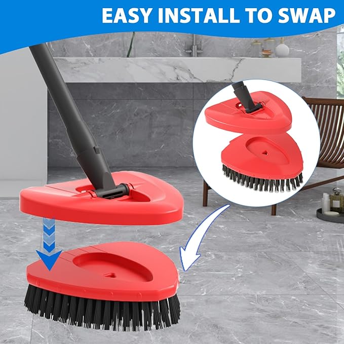 Upgraded Spin Mop Replacement Scrub Brush Heads Compatible