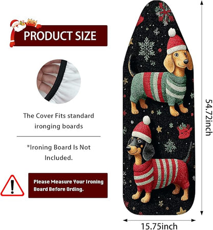 Nuxovilar Ironing Board Covers Winter Dogs in Sweaters Pattern Polyester 15x54