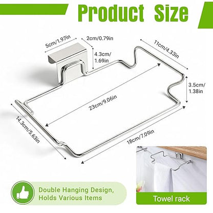 Trash Bag Holder, Stainless Steel Garbage Bag Holder Portable Under Sink Bag