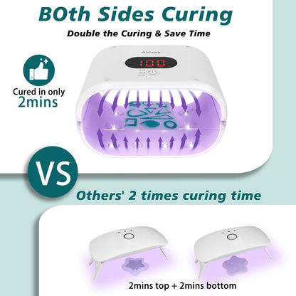 Akisey UV Light for Resin, Two-Sided UV Resin Light with Adjustable Time Setting(2m, 3m, 5m), 36W Fast Curing Lamp for Molds DIY Craft Decor Jewelry Making
