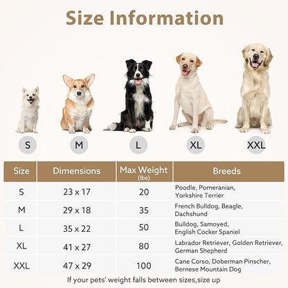 JOEJOY XL Dog Bed for Large Dogs up to 80 lbs, Fits 41" & 42" Crates, Orthopedic Egg Crate Foam Pet Bed with Washable Cover & Waterproof Liner, Non-Slip Bottom (41"x27", Brown)