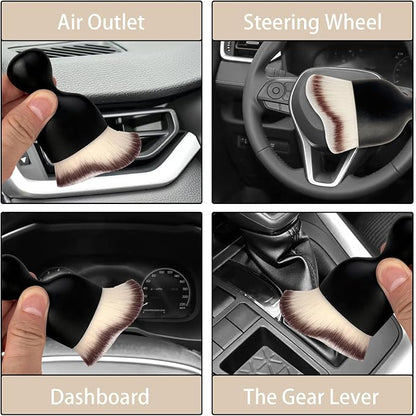 Car Interior Dust Brush, Auto Detailing Brush, Soft Bristles Car Cleaning