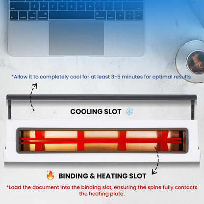 Mxmoonant Thermal Binding Machine, Max.320 Sheets for A4 A5, Compact with Cooling Position, Plus 5 Binding Covers(Letter Size), Ideal for Offices, Schools, and Home Projects