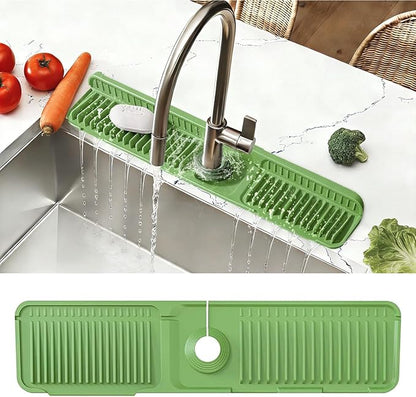 24 Inch Silicone Faucet Mat for Kitchen Sink Splash Guard Folding Faucet Mat