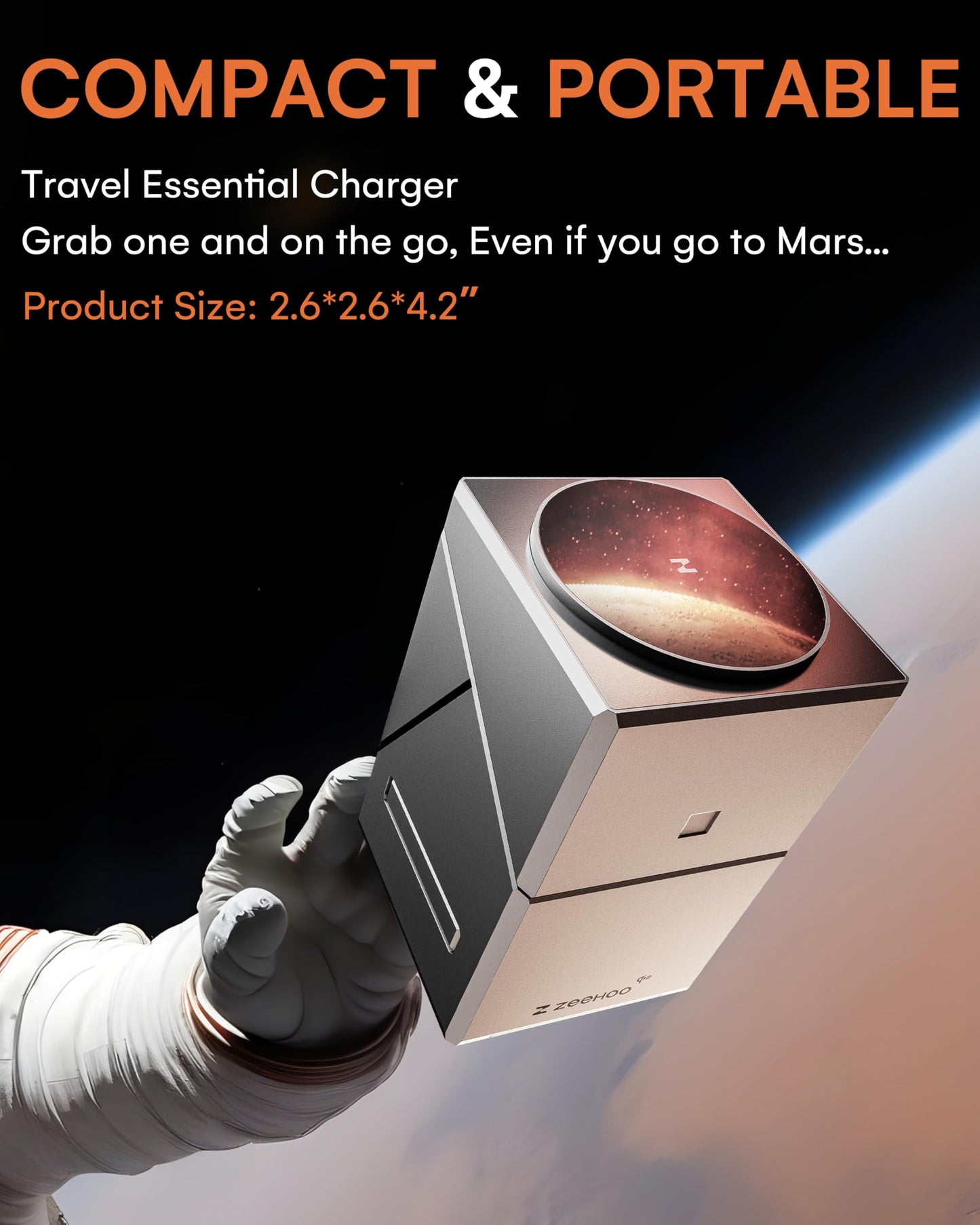 ZEEHOO 3 in 1 Charging Station for Apple, Mag-Safe for iPhone Charger, Qi2 Certified Rotating Wireless Charger Stand for iPhone 17,16,15,14,13,12 Series, Apple Watch, AirPods (USB-C Charger Included)