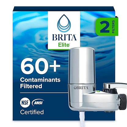 Brita Faucet Mount Water Filter System, No-Wait Filtration, Easy Install