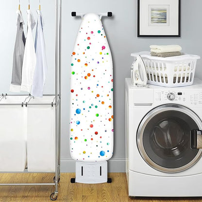 Extra Thick Ironing Board Cover and Pad, Colorful Polka Dot 15x54 Ironing Board