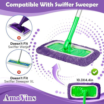 5 Pack Reusable Microfiber Mop Pads Compatible