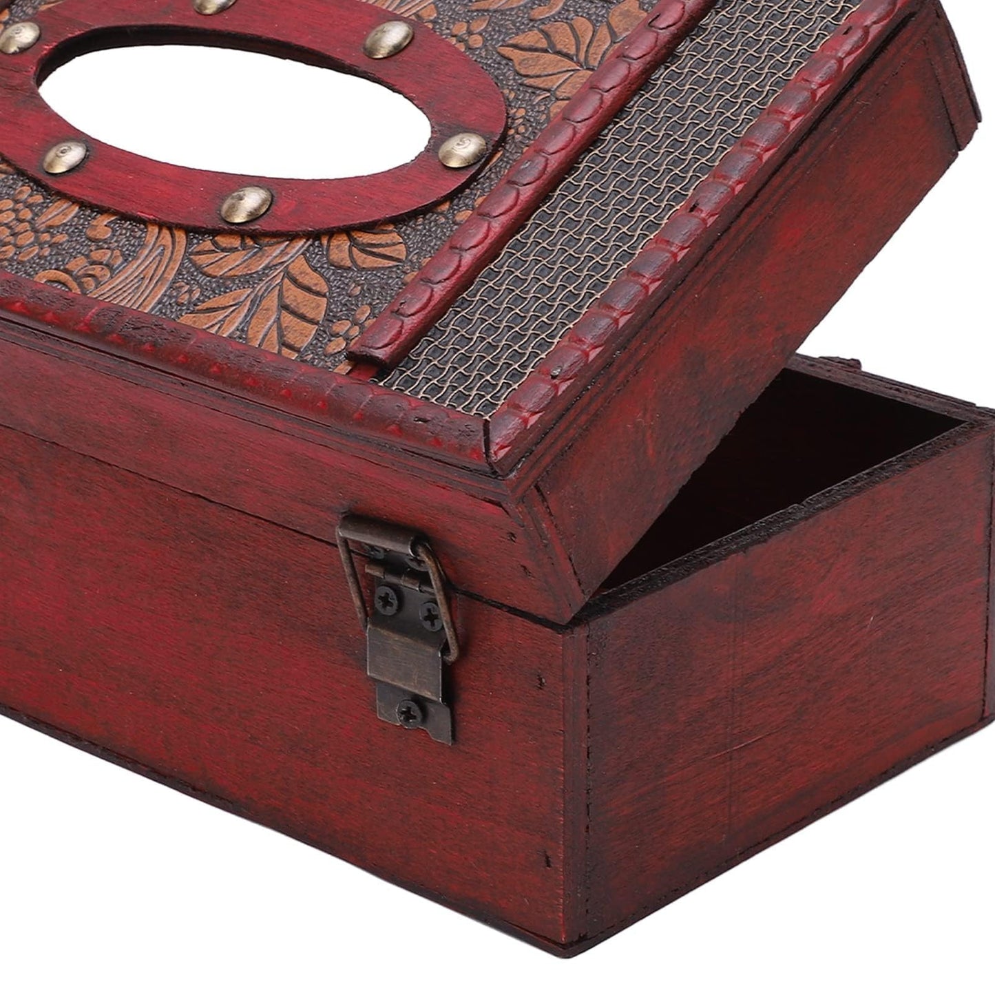 Classical Retro Wooden Antique Tissue Box, Wooden Tissue Box Vintage Style Wood Classic Texture Holder for Bathroom Toilet Living Room Kitchen