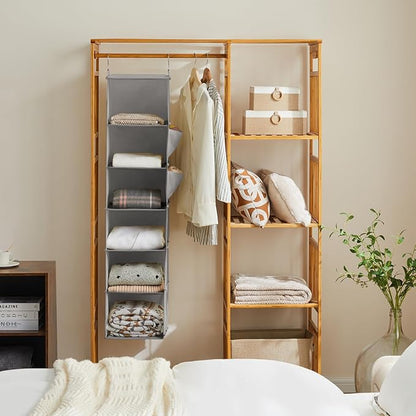 YOUDENOVA Hanging Closet Organizer and Storage, 6-Shelf Closet Hanging Shelves