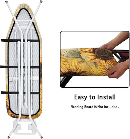 Sunflower Butterfly Easy Installation 15x54 Ironing Board Cover and Pad and