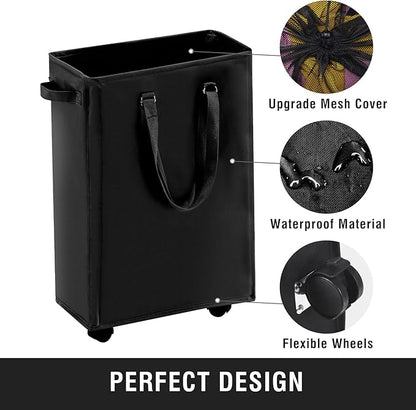 Slim Rolling Laundry Basket, Slim Laundry Hamper