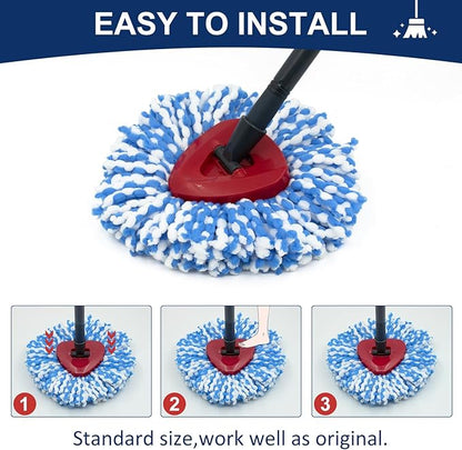 6 Pack Spin Mop Replace Head