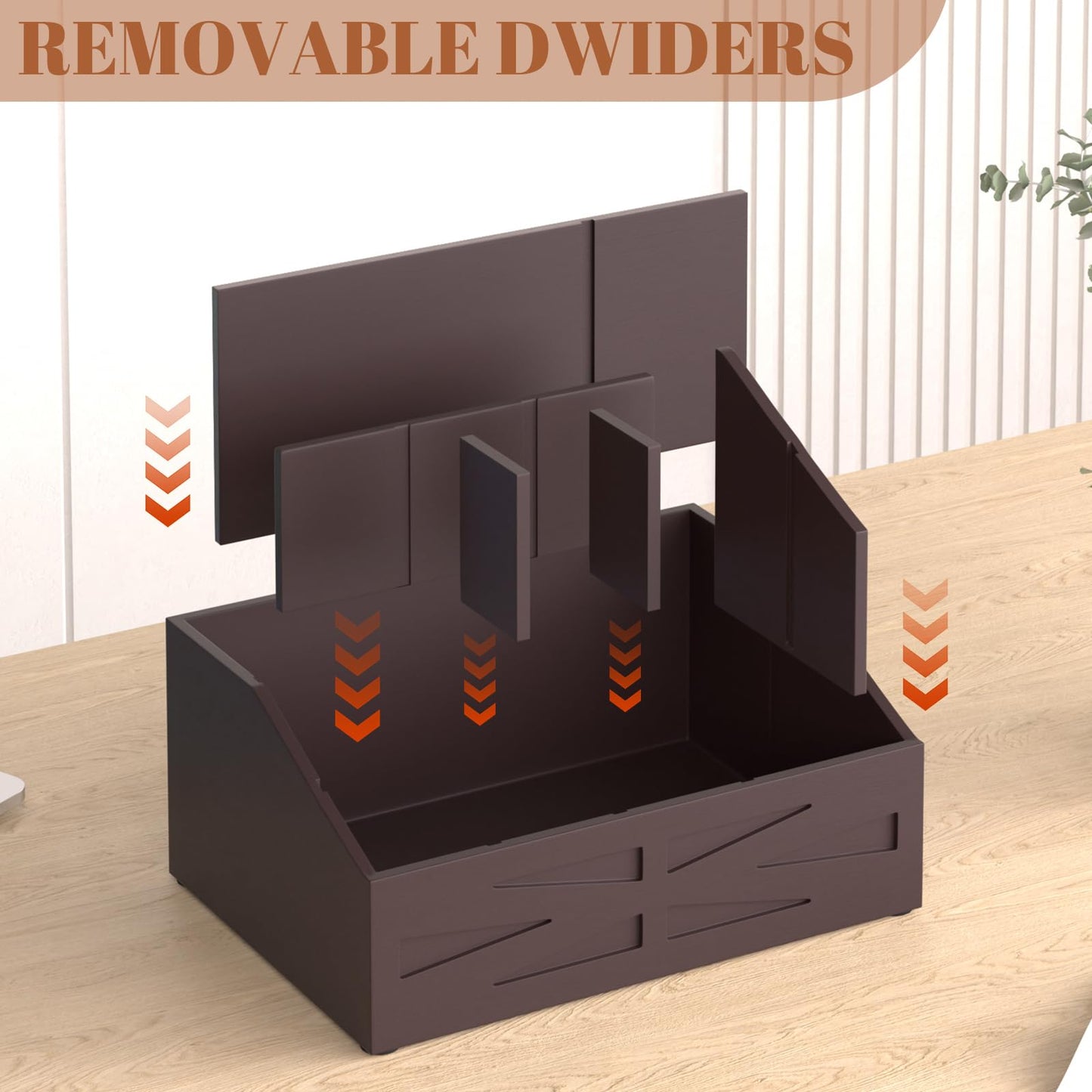 BELO VALE Large Mail Organizer Countertop,Farmhouse Desk and Kitchen Countertop Storage, Letter Sorter, Desk Mail Organizer and Bill Organizer, Desktop File and Paper Holder