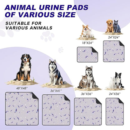 WanpeeGoo Washable Pee Pads for Dogs, 2 Pack Reusable Puppy Pads, Super Absorbent & Leakproof Dog Pads, Anti-Slip Dog Pee Pads for Puppy Training & Incontinence, Leaf Pattern 32"x63"