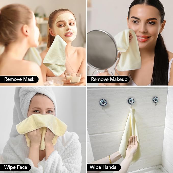 SINLAND Microfiber Facial Cloths Fast Drying Washcloth 12inch x 12inch