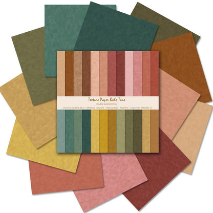 Scrapbook Paper 12x12 Brown, 24 Sheets/24 Designs Double-Sided Bohemian Patterned Craft Paper, Boho Tone Decorative Paper for Junk Journals Greeting Cards Photo Album Decoration (Boho Tone, 12x12 in)