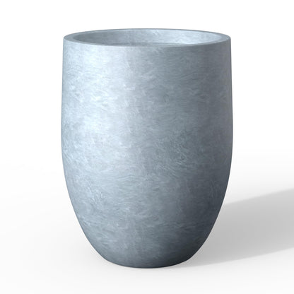 Kante Tall Concrete Planter, 21.7-Inch Height Blue-Gray Large Indoor Outdoor Plant Pot with Drainage Hole for Patio Garden Home, Modern Decor for Flowers and Tree