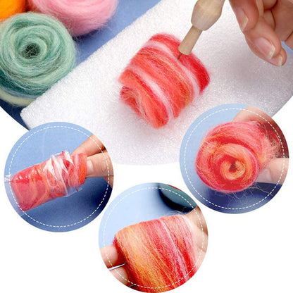 Needle Felt Wool-25 Colors Wool Fibre Roving for DIY Felting Wool Projects 3g/Color