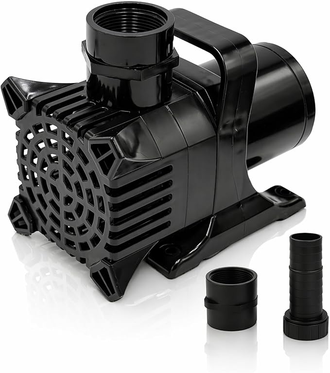 HALF OFF PONDS Submersible Water Pump, 1,600 GPH Pond Pump with 33FT Power Cord and 18FT Max Head, 156W Ultra Quiet Energy Efficient Pump for Koi Pond, Fountain, Waterfall, Water Garden, Skimmer