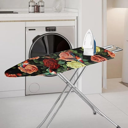 Hummingbird Rose Ironing Board Cover Standard Size 15 x 54 Stain Resistant