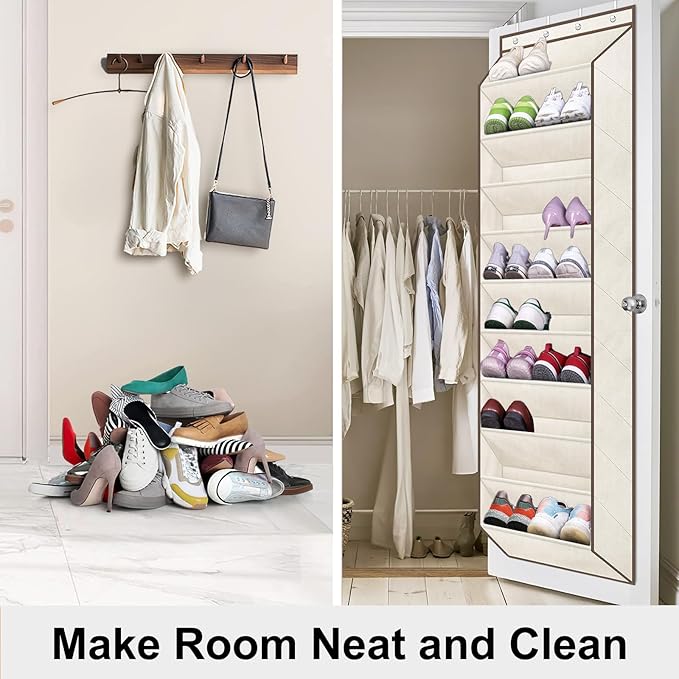 SLEEPING LAMB Shoe Rack for Door, Kids Door Shoe Organizer for Closet hanger