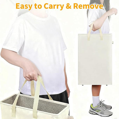 Slim Laundry Hamper, 48L Ultra Thin Collapsible Laundry Basket