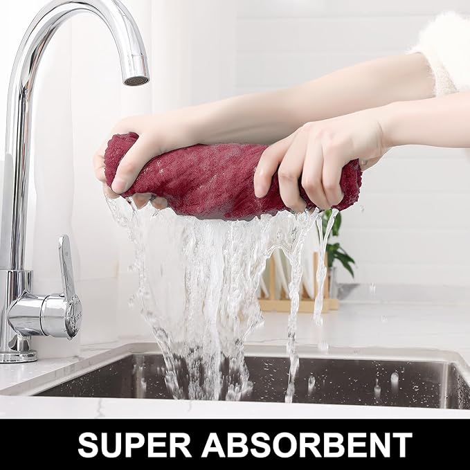 Homaxy Premium Cotton Kitchen Towels 16"x 28", Large Natural Ring Spun 390 GSM