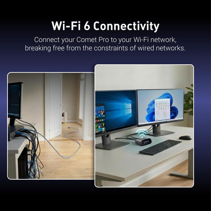 GL.iNet Comet Pro (GL-RM10) Remote KVM Over Wi-Fi, Dual Band Wi-Fi 6, 4K@30FPS Passthrough, Touchscreen, 32GB eMMC,Tailscale Support Remote Access and ATX/fingerbot for Disaster Recovery, Home Office