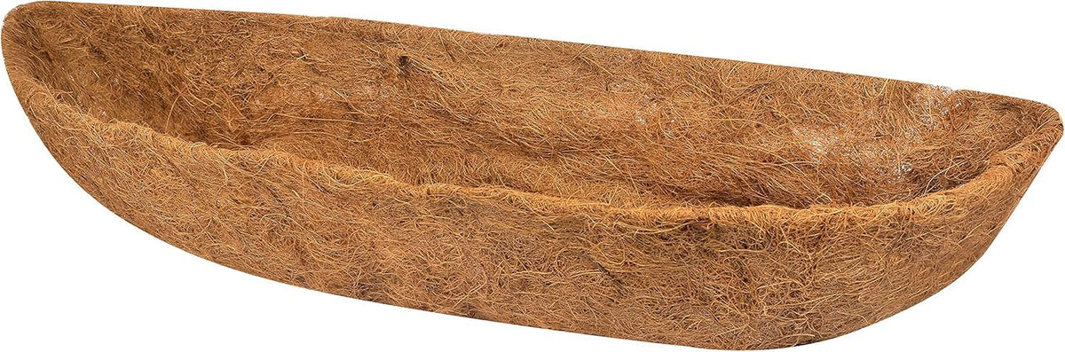 RAYRONGLY Pack of 1 PCS 55 Inch Trough Coco Fiber Replacement Liner, Pre-Formed Window Basket Coco Liner, Natural Coconut Coir Planter for Wall Hanging Basket, Window Box, Flower Pot, Fence, Railing