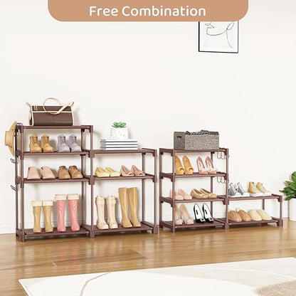 ROJASOP Shoe Rack Organizer, 8-Tier Metal Shoe Rack
