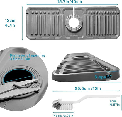 Daily Treasures 15.7"x4.7" Silicone Faucet Splash Guard