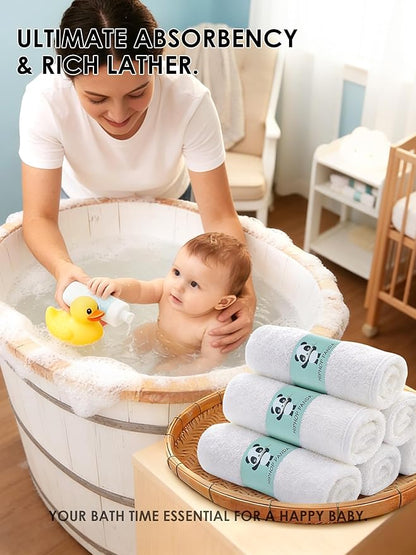 HIPHOP PANDA Baby Washcloths, Rayon Made from Bamboo