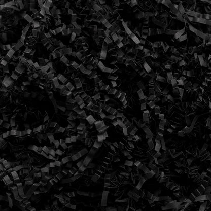 Mefleet 2 LB Crinkle Cut Paper Shred Filler Black Crinkle Shredded Paper for Gift Box - Gift Basket Bag Filler - Grass Cushion Stuffing for Valentine's Day Halloween Holiday Packaging Wrapping