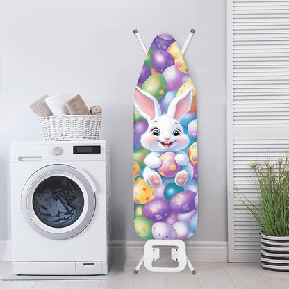 Sprowallow Colorful Egg Rabbit Ironing Board Cover and Pad 15x54 Inch Standard