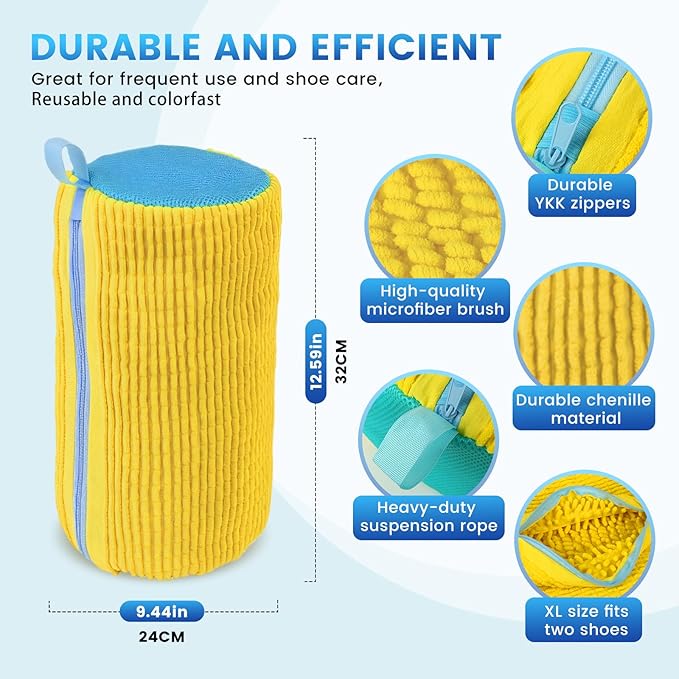 2PCS Shoe Washing Machine Bag, Laundry Bags Durable Zipper