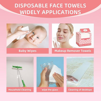 Disposable Face Towels, Makeup Remover Dry Wipes