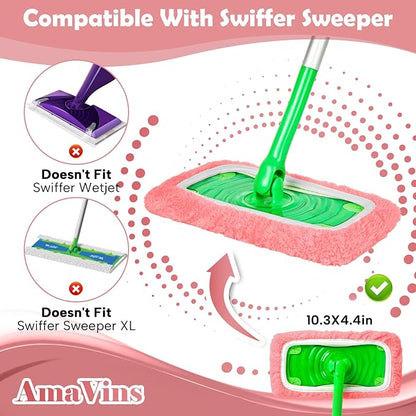 5 Pack Reusable Microfiber Mop Pads Compatible