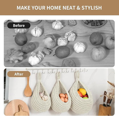 Boho Wall Hanging Fruit Baskets